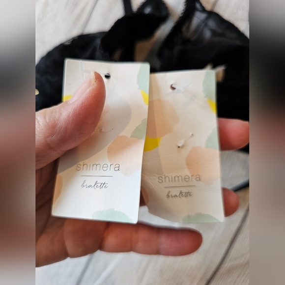 Shimera Size Sm• Lot of 2 Black Lace front close Unlined Wireless Bralettes NWT - Picture 3 of 5